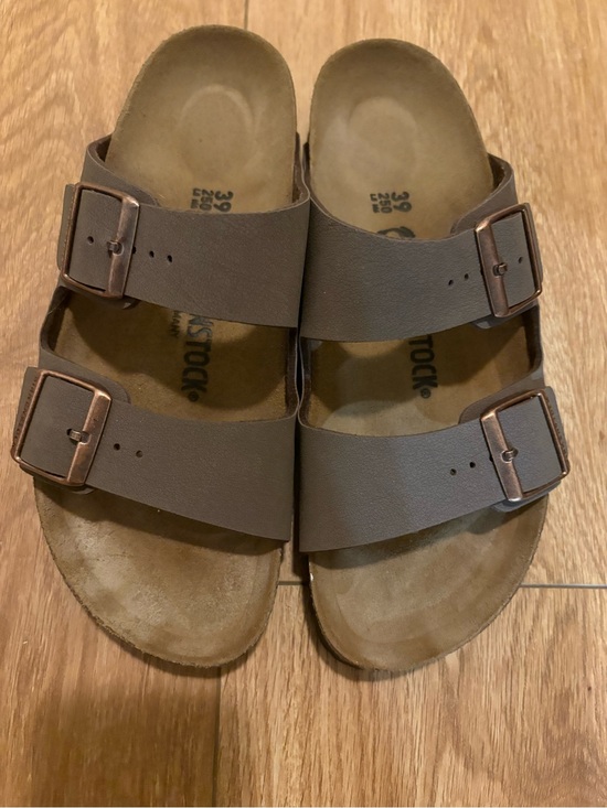 Birkenstock Shoes - Birkenstock Arizona Two-Strap Sandals in Dark Brown